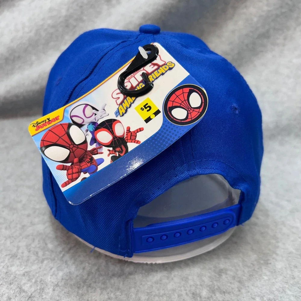 Team Spidey Kids Blue Marvel Disney Junior Baseball Cap Snapback Hat OSFM